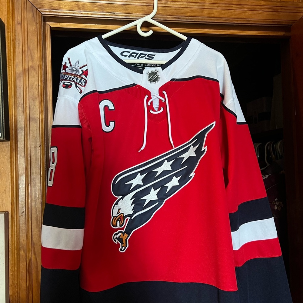 Red Hockey Jersey with Logo